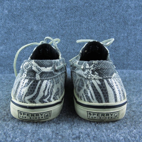 SPERRY Women Boat Shoe Gray Fabric Lace Up Size 8 Medium - Picture 5 of 9